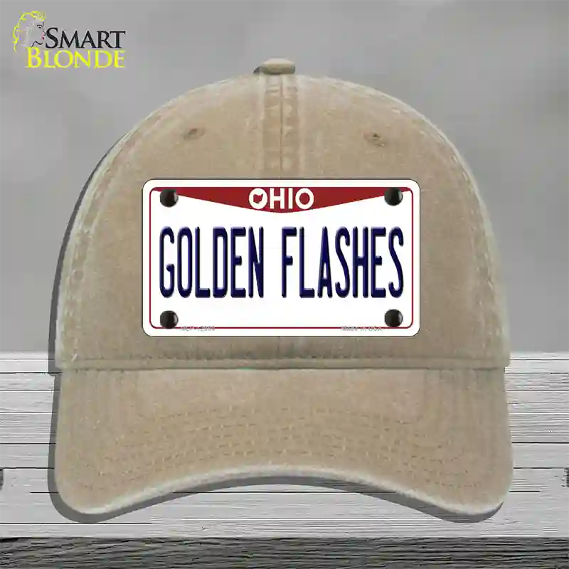 Golden Flashes Novelty License Plate Hat Unconstructed Cotton / Khaki