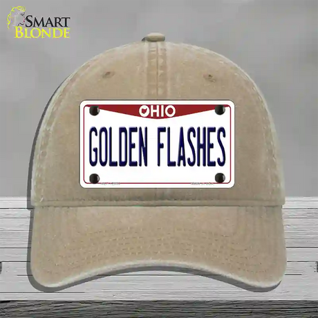 Golden Flashes Novelty License Plate Hat Unconstructed Cotton / Khaki