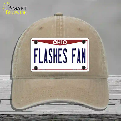 Flashes Fan Novelty License Plate Hat Unconstructed Cotton / Khaki