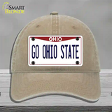 Go Ohio State Novelty License Plate Hat Unconstructed Cotton / Khaki