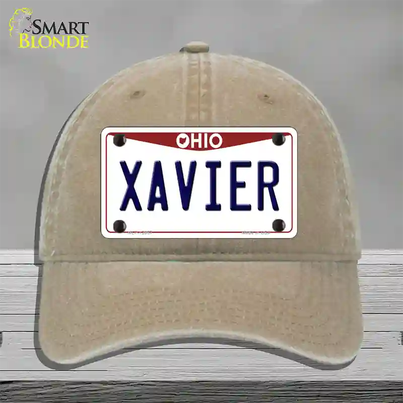 Xavier Novelty License Plate Hat Unconstructed Cotton / Khaki