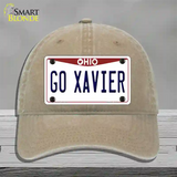 Go Xavier Novelty License Plate Hat Unconstructed Cotton / Khaki