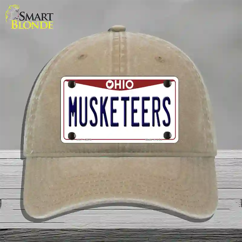 Musketeers Novelty License Plate Hat Unconstructed Cotton / Khaki