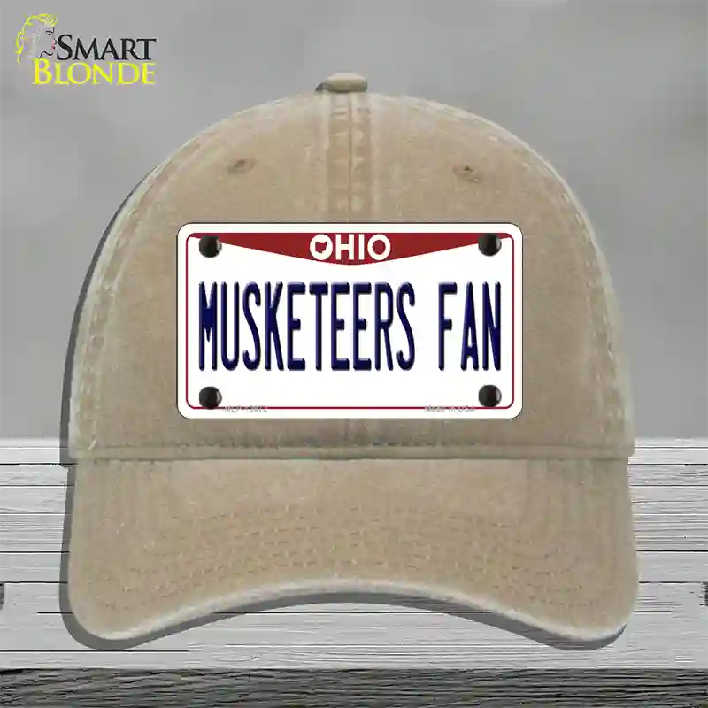 Musketeers Fan Novelty License Plate Hat Unconstructed Cotton / Khaki