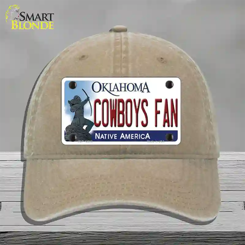 Cowboys Fan Novelty License Plate Hat Unconstructed Cotton / Khaki