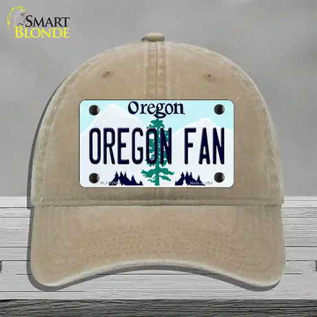 Oregon Fan Novelty License Plate Hat Unconstructed Cotton / Khaki