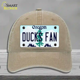 Ducks Fan Novelty License Plate Hat Unconstructed Cotton / Khaki