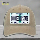 Go Oregon State Novelty License Plate Hat Unconstructed Cotton / Khaki