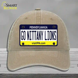 Go Nittany Lions Novelty License Plate Hat Unconstructed Cotton / Khaki