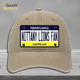 Nittany Lions Fan Novelty License Plate Hat Unconstructed Cotton / Khaki