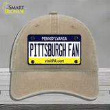 Pittsburgh Fan Novelty License Plate Hat Unconstructed Cotton / Khaki