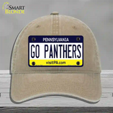 Go Panthers Novelty License Plate Hat Unconstructed Cotton / Khaki