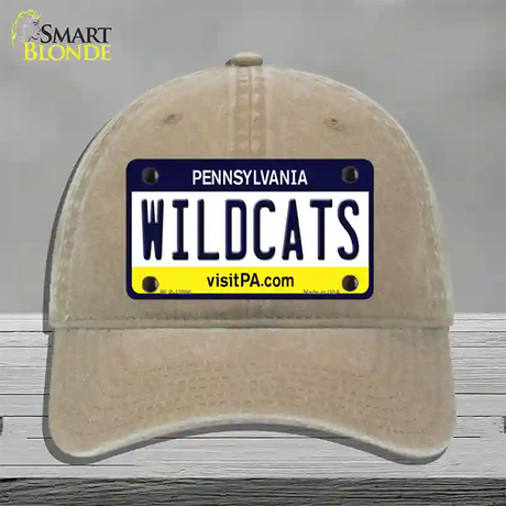 Wildcats Pennsylvania Novelty License Plate Hat Unconstructed Cotton / Khaki