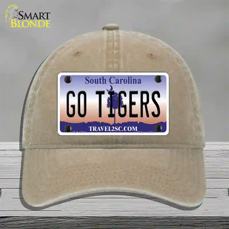 South Carolina Go Tigers Novelty License Plate Hat Unconstructed Cotton / Khaki