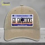 Go Gamecocks Novelty License Plate Hat Unconstructed Cotton / Khaki