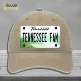 Tennessee Fan Novelty License Plate Hat Unconstructed Cotton / Khaki