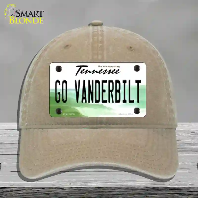 Go Vanderbilt Novelty License Plate Hat Unconstructed Cotton / Khaki