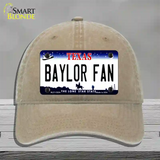 Baylor Fan Novelty License Plate Hat Unconstructed Cotton / Khaki