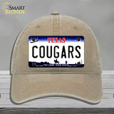 Cougars Novelty License Plate Hat Unconstructed Cotton / Khaki