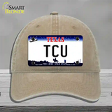 TCU Novelty License Plate Hat Unconstructed Cotton / Khaki