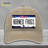 Horned Frogs Novelty License Plate Hat Unconstructed Cotton / Khaki