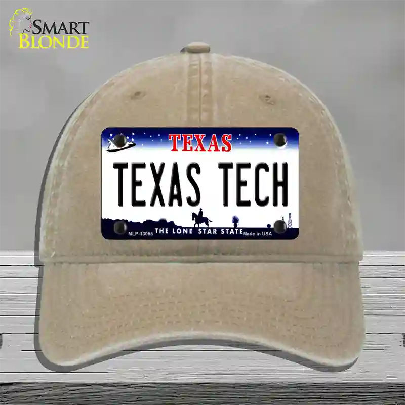 Texas Tech Novelty License Plate Hat Unconstructed Cotton / Khaki