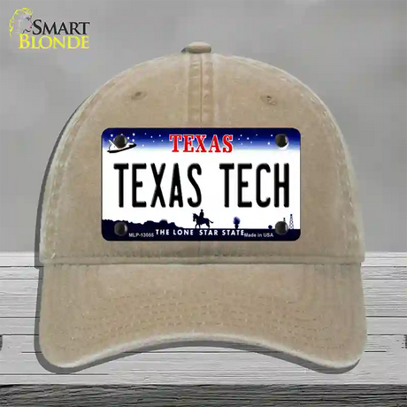 Texas Tech Novelty License Plate Hat Unconstructed Cotton / Khaki