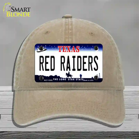 Red Raiders Novelty License Plate Hat Unconstructed Cotton / Khaki