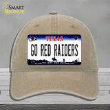 Go Red Raiders Novelty License Plate Hat Unconstructed Cotton / Khaki