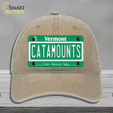 Catamounts Novelty License Plate Hat Unconstructed Cotton / Khaki