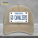 Go Cavaliers Novelty License Plate Hat Unconstructed Cotton / Khaki