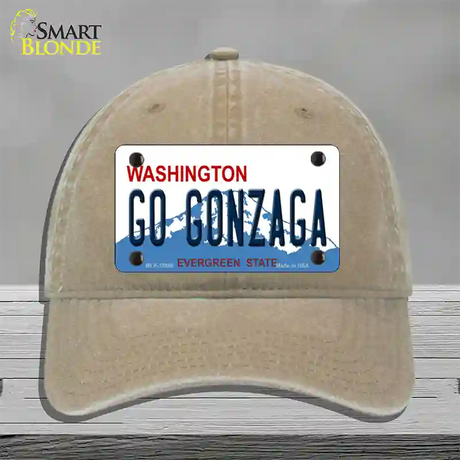 Go Gonzaga Novelty License Plate Hat Unconstructed Cotton / Khaki