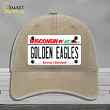 Golden Eagles Novelty License Plate Hat Unconstructed Cotton / Khaki