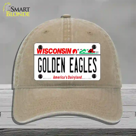 Golden Eagles Novelty License Plate Hat Unconstructed Cotton / Khaki