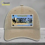 Cowboys Fan Wyoming Novelty License Plate Hat Unconstructed Cotton / Khaki