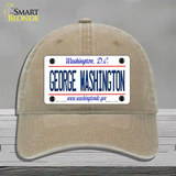 George Washington Novelty License Plate Hat Unconstructed Cotton / Khaki