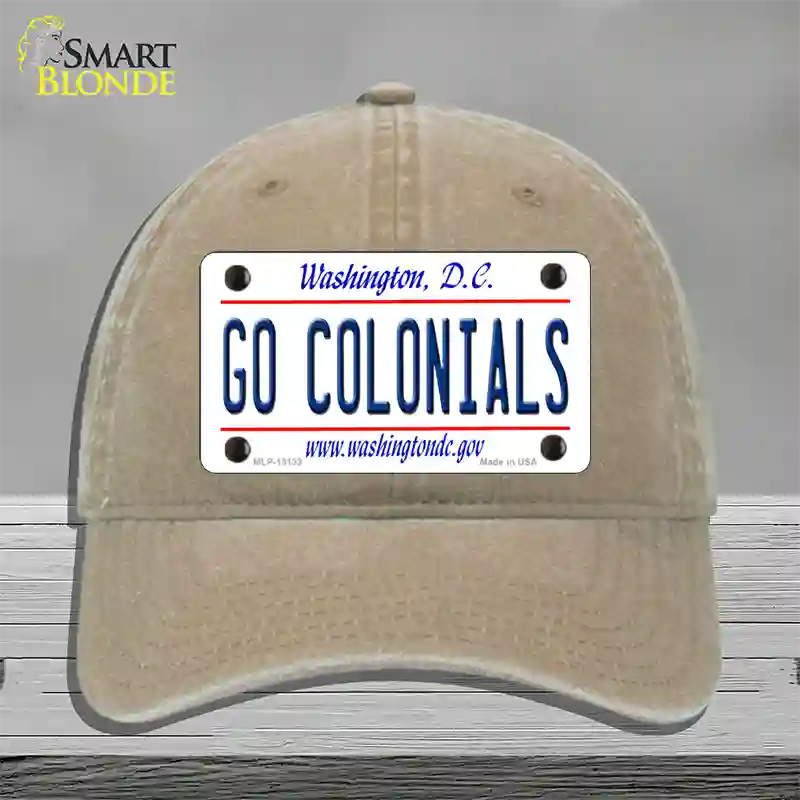 Go Colonials Novelty License Plate Hat Unconstructed Cotton / Khaki