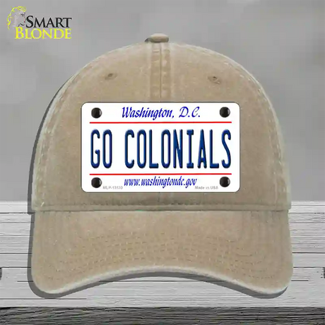 Go Colonials Novelty License Plate Hat Unconstructed Cotton / Khaki