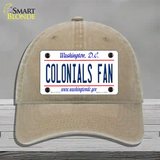 Colonials Fan Novelty License Plate Hat Unconstructed Cotton / Khaki