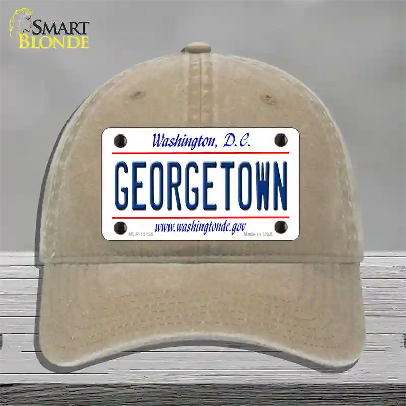 Georgetown Novelty License Plate Hat Unconstructed Cotton / Khaki