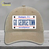 Go Georgetown Novelty License Plate Hat Unconstructed Cotton / Khaki