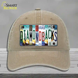 Diamondbacks Strip Art Novelty License Plate Hat Tag Unconstructed Cotton / Khaki