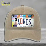 Padres Strip Art Novelty License Plate Hat Tag Unconstructed Cotton / Khaki