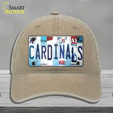 Cardinals Baseball Strip Art Novelty License Plate Hat Tag Unconstructed Cotton / Khaki