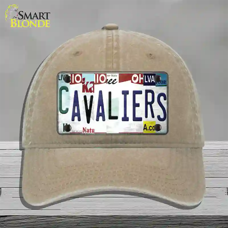 Cavaliers Strip Art Novelty License Plate Hat Tag Unconstructed Cotton / Khaki