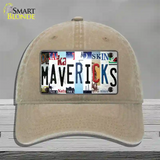 Mavericks Strip Art Novelty License Plate Hat Tag Unconstructed Cotton / Khaki