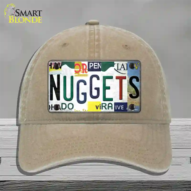 Nuggets Strip Art Novelty License Plate Hat Tag Unconstructed Cotton / Khaki