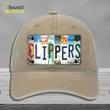 Clippers Strip Art Novelty License Plate Hat Tag Unconstructed Cotton / Khaki