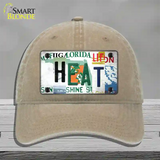 Heat Strip Art Novelty License Plate Hat Tag Unconstructed Cotton / Khaki