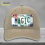 Magic Strip Art Novelty License Plate Hat Tag Unconstructed Cotton / Khaki